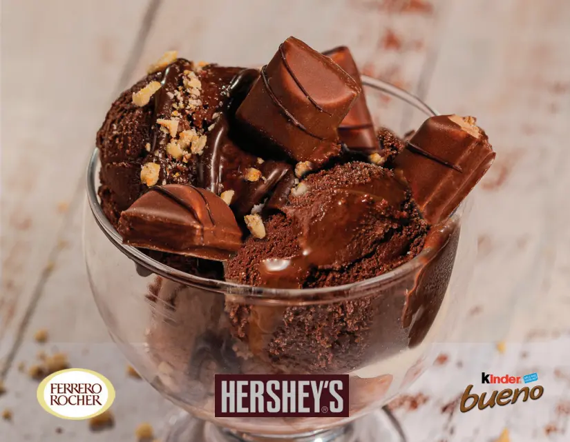 Rocketto copa helado triple chocolate