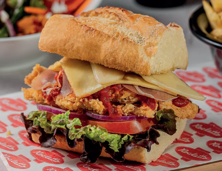 Rocketto jamon serrano y pollo